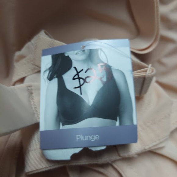 NEW Catherines Intimates Plunge Beige Bra - Plus Size 50C - Picture 2 of 6